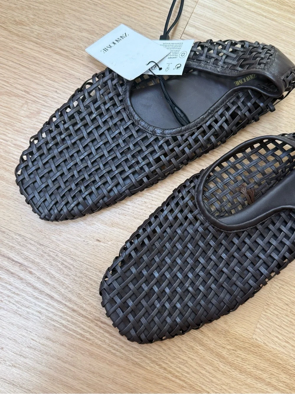 Zara woven leather